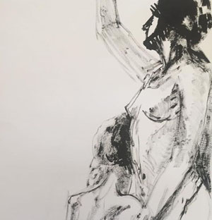 Atelier croquis et dessin, avec 2 modèles