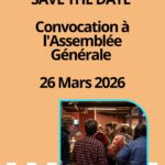 SAVE THE DATE- Convocation à l&rsquo;Assemblée Générale