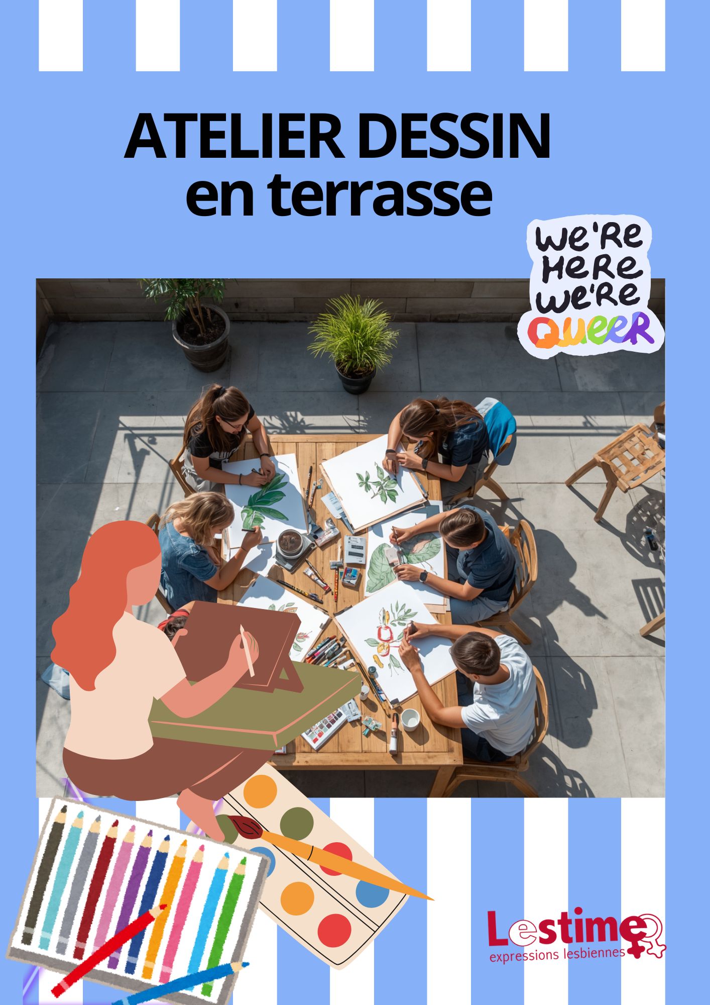 ATELIER DESSIN EN TERRASSE & APÉRO D’ÉTÉ ☀️🍹