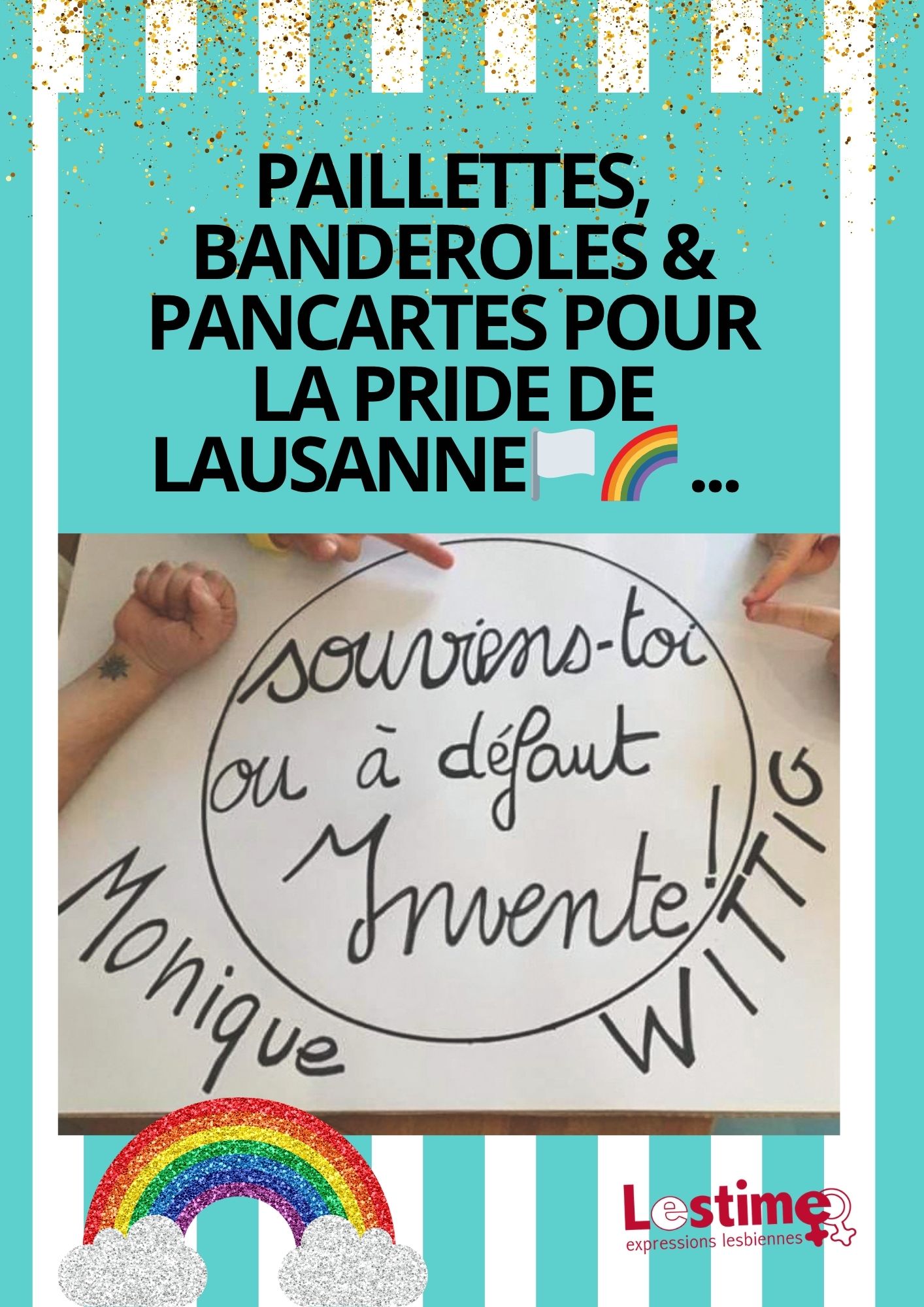 ATELIER PAILLETTES, BANDEROLES & PANCARTES POUR LA PRIDE DE LAUSANNE🏳️‍🌈 …