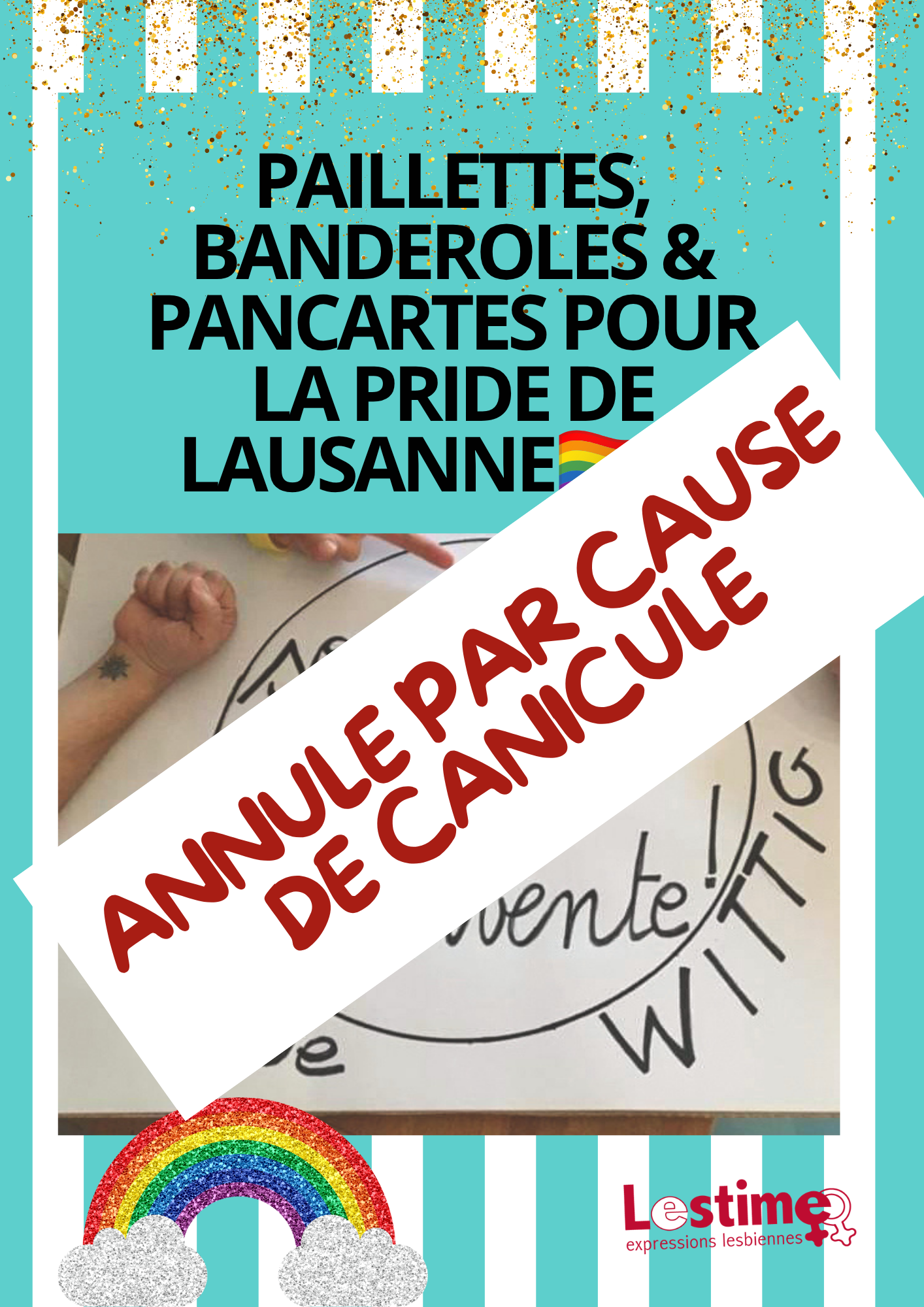 ANNULE PAR CAUSE DE CANICULE – ATELIER PAILLETTES, BANDEROLES & PANCARTES POUR LA PRIDE DE LAUSANNE🏳️‍🌈 …