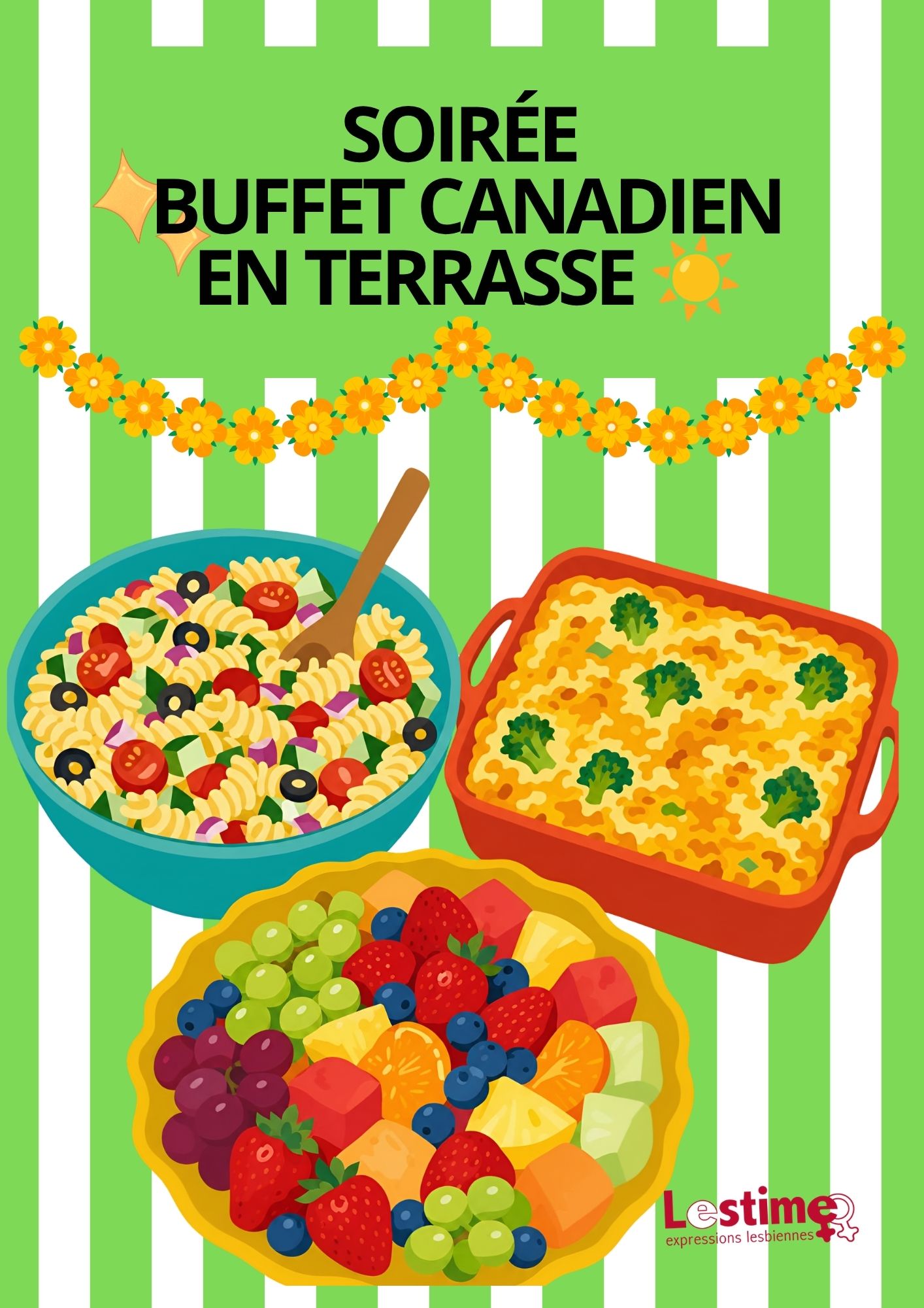 SOIRÉE BUFFET CANADIEN ; où chacune apporte sa touche personnelle !