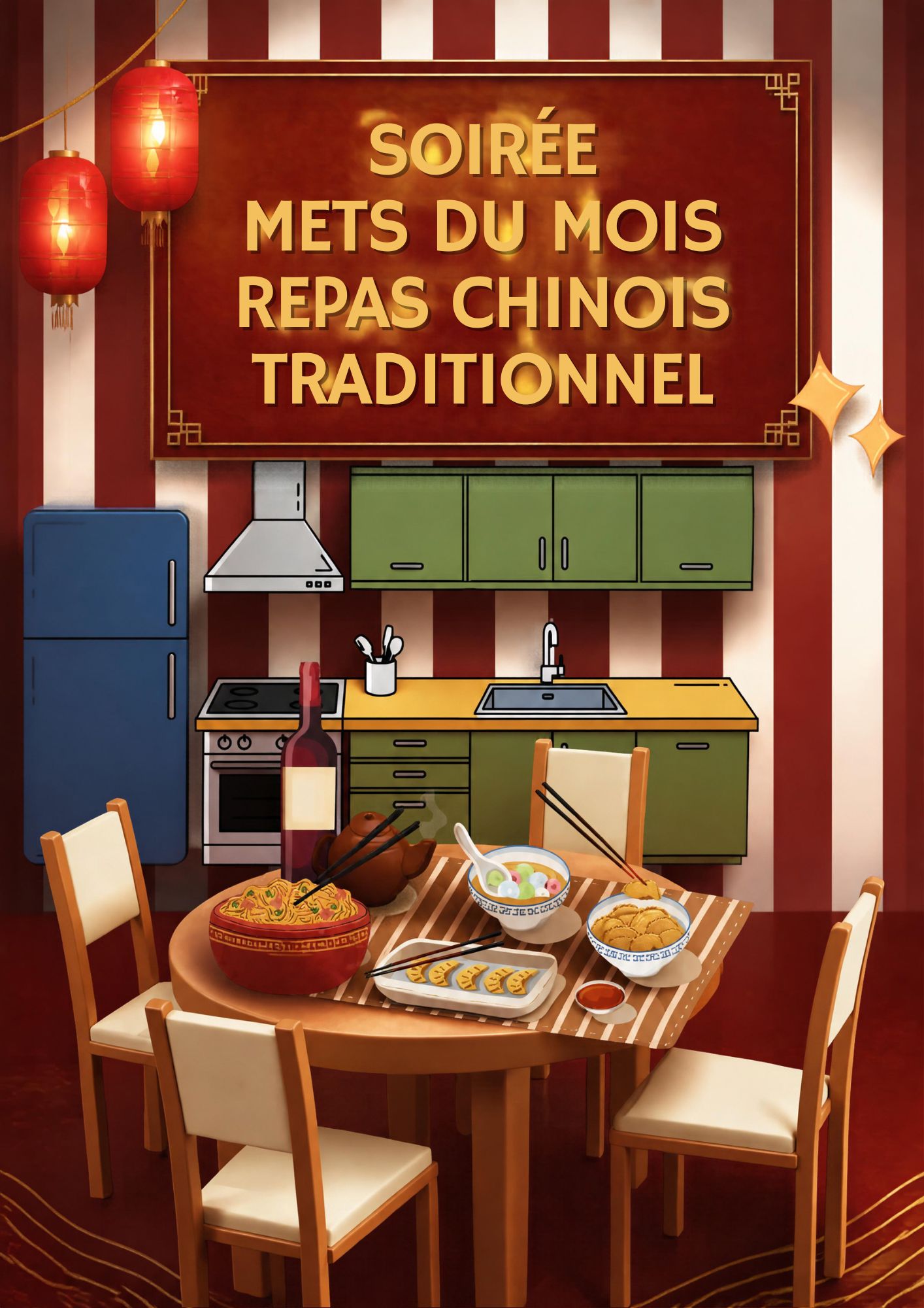 METS DU MOIS ; Repas chinois traditionnel et convivial